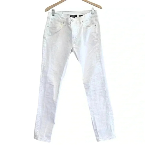 ๐ 6/$60, Michael Kors Parker Slim Fit Jeans, White, Size 32/32 - Picture 2 of 8